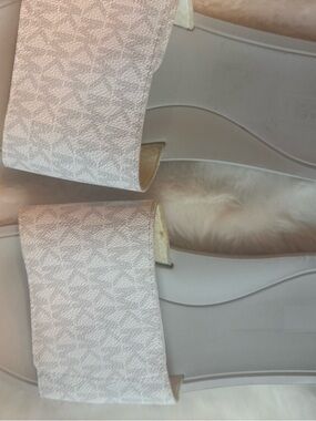 Michael Kors White Logo Slide Sandals